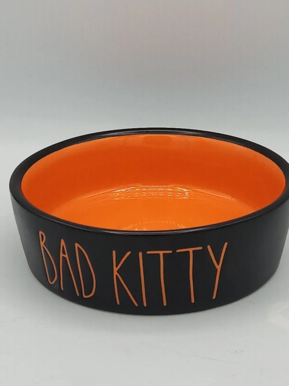 Rae Dunn Halloween BAD KITTY cat Dish